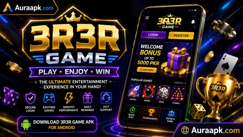3R3R Game APK download hero banner for Android users on Auraapk.com