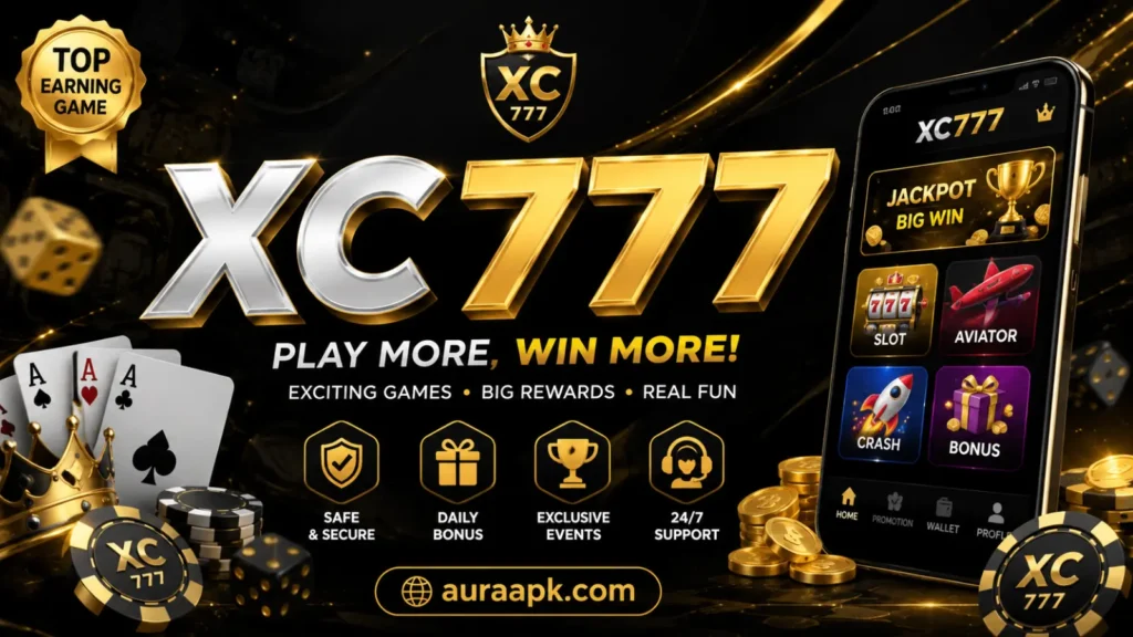 XC777 Game APK hero banner with Android download and premium gaming features