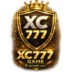 XC777 Game logo with premium gold shield and crown design