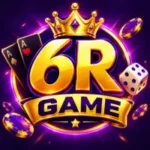 6R Game logo with premium gold 3D design for Android users in Pakistan